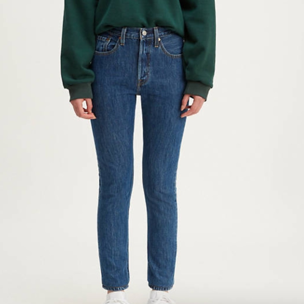 NWT Levi's 501 Skinny Jeans Sansome Stonewash 27